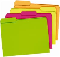 Pendaflex Glow Cut Top Tab Letter Assorted Colors File Folders Perspective: Main