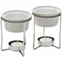 PrepWorks by Progressive 5-Ounce Ceramic Butter Warmer Home Fondue Set, White