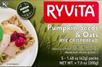 Ryvita® Pumpkin Seeds & Oats Rye Crispbread Perspective: Main