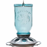 Perky-Pet® Mason Jar Glass Wild Bird Feeder - Blue Perspective: Main