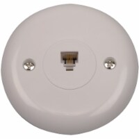 RCA White Flush Mount Round Telephone Jack TP248WHR