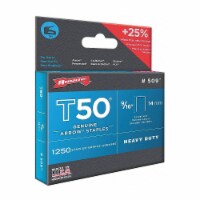Arrow Fastener Staples,T50,3/8x9/16 In L,PK1250 50924
