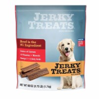 Jerky Treats Tender Beef Strips Dog Snacks 15 Vitamin & Mineral & Omega 3, 60 oz