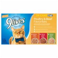 9Lives® Chicken & Beef Favorites Wet Cat Food Variety Pack