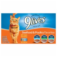 9Lives® Seafood & Poultry Moist Cat Food Variety Pack