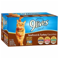 9Lives Seafood & Turkey Favorites Wet Cat Food Variety Pack