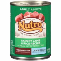 Nutro Products 79105115858 Nutro Savory Lamb & Rice Chunks In Gravy Can Large Breed Dog Food
