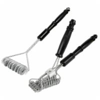 12 Quad-Spring Safety Double-Helix Bristle-Free BBQ Brush