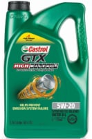 Castrol GTX High Mileage SAE 5W-20 Premium Synthetic Blend Motor Oil