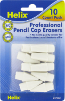 Helix® Professional Pencil Cap Erasers - White