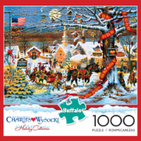 Buffalo Games Charles Wysocki Holiday Small Town Christmas Jigsaw Puzzle Perspective: Main