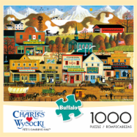 Buffalo Games Charles Wysocki: Pete's Gambling Hall Jigsaw Puzzle Perspective: Main