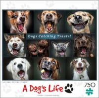 Buffalo Games A Dog's Life Catching the Perfect Treat Puzzle Perspective: Main
