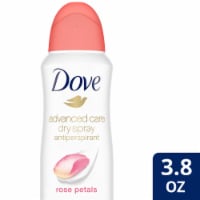 Dove Advanced Care Rose Petals, Dry Spray Antiperspirant Deodorant Perspective: Main