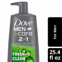Dove Men+Care 2-in-1 Shampoo and Conditioner Nourishes and Invigorates Fresh and Clean Perspective: Main