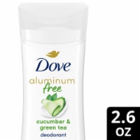 Dove Aluminum Free Women's Antiperspirant Deodorant Stick Cucumber and Green Tea