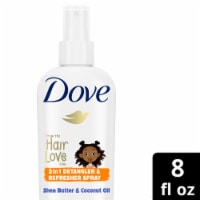 Dove Kids Care 2 in 1 Detangler Spray for Coils, Curls and Waves, Coconut Oil and Shea Butter Perspective: Main