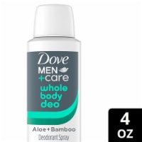 Dove Men+Care Whole Body Spray Deodorant Aloe + Bamboo Suitable from Pits, Privates, Aluminum-Free Perspective: Main