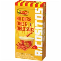 Ricos Ricositos Hot Cheese Curls & Cheese Sauce Perspective: Main