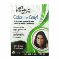 Light Mountain Color the Gray! Natural Hair Color & Conditioner Dark Brown - 7 oz (197 Perspective: Main