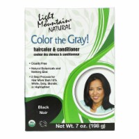 Light Mountain Color the Gray! Natural Hair Color & Conditioner Black - 7 oz (198 g) Perspective: Main