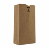 DURO BAG #8 Paper Grocery Bag 50lb Kraft Heavy-Duty 6 1/8 x 4 1/8 x 12 7/16 500 bags GH8500
