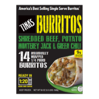 Tina's Shredded Beef Potato Monterey Jack & Green Chili Burritos