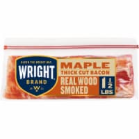 Wright Brand Maple Flavored Real Wood Smoked Thick Cut Bacon Stack Pack Perspective: Main