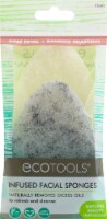 Ecotools® Rose Petal & Bamboo Charcoal Infused Facial Sponge Set
