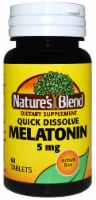 Nature's Blend Melatonin Quick Dissolve Tablets 5mg 60 Count