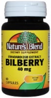 Nature's Blend Bilberry Extract Capsules 40mg Perspective: Main