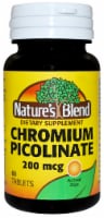 Nature's Blend Chromium Picolinate Tablets 200mg 60 Count Perspective: Main