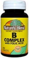 Nature's Blend B Complex Folic Acid Tablets 200 Count Perspective: Main