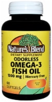 Nature's Blend Odorless Omega-3 Fish Oil Softgels 1200mg
