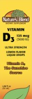 Nature's Blend Vitamin D3 Lemon Flavor Liquid Drops 125mcg Perspective: Main