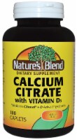 Natures Blend Calcium Citrate & D3 400 IU 630mg Caplets 100 Count
