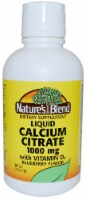 Natures Blend Calcium Citrate with Vitamin D3 Blueberry Flavor Liquid 1000mg