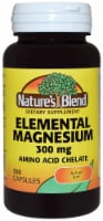Nature's Blend Elemental Magnesium Capsules 300mg 100 Count Perspective: Main
