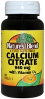 Natures Blend Calcium Citrate & D3 Tablets 950mg