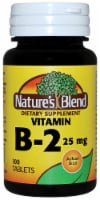 Nature's Blend Vitamin B-2 Tablets 25mg 100 Count Perspective: Main