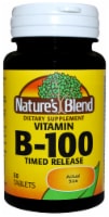 Nature's Blend Complex B-100 Time Release Tablets 50 Count Perspective: Main