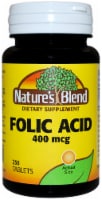 Nature's Blend 400mcg Folic Acid Tablets
