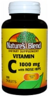 Nature's Blend Vitamin C with Rose Hips Tablets 1000mg 100 Count Perspective: Main