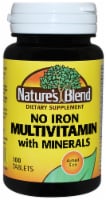 Natures Blend No Iron Multivitamin with Minerals Tablets 100 Count Perspective: Main