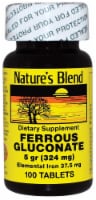 Nature's Blend Ferrous Gluconate Tablets 324mg Perspective: Main