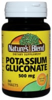 Nature's Blend Potassium Gluconate Tablets 500mg 100 Count