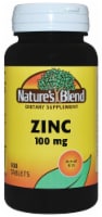 Nature's Blend Zinc Tablets 100mg 100 Count Perspective: Main