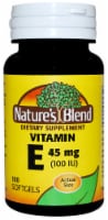 Natures Blend Vitamin E 45mg Softgels 100 Count Perspective: Main