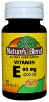 Nature's Blend Vitamin E Softgels 90mg Perspective: Main
