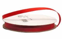 Offray Single Face Satin Ribbon 1/4 X20yd-Red